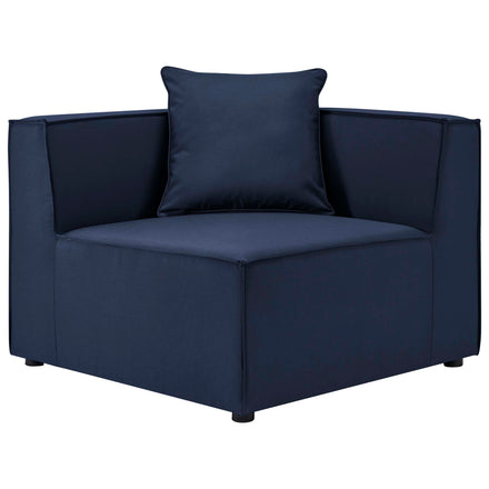 Saybrook 4-Piece Outdoor Patio Upholstered Sectional Sofa in Navy