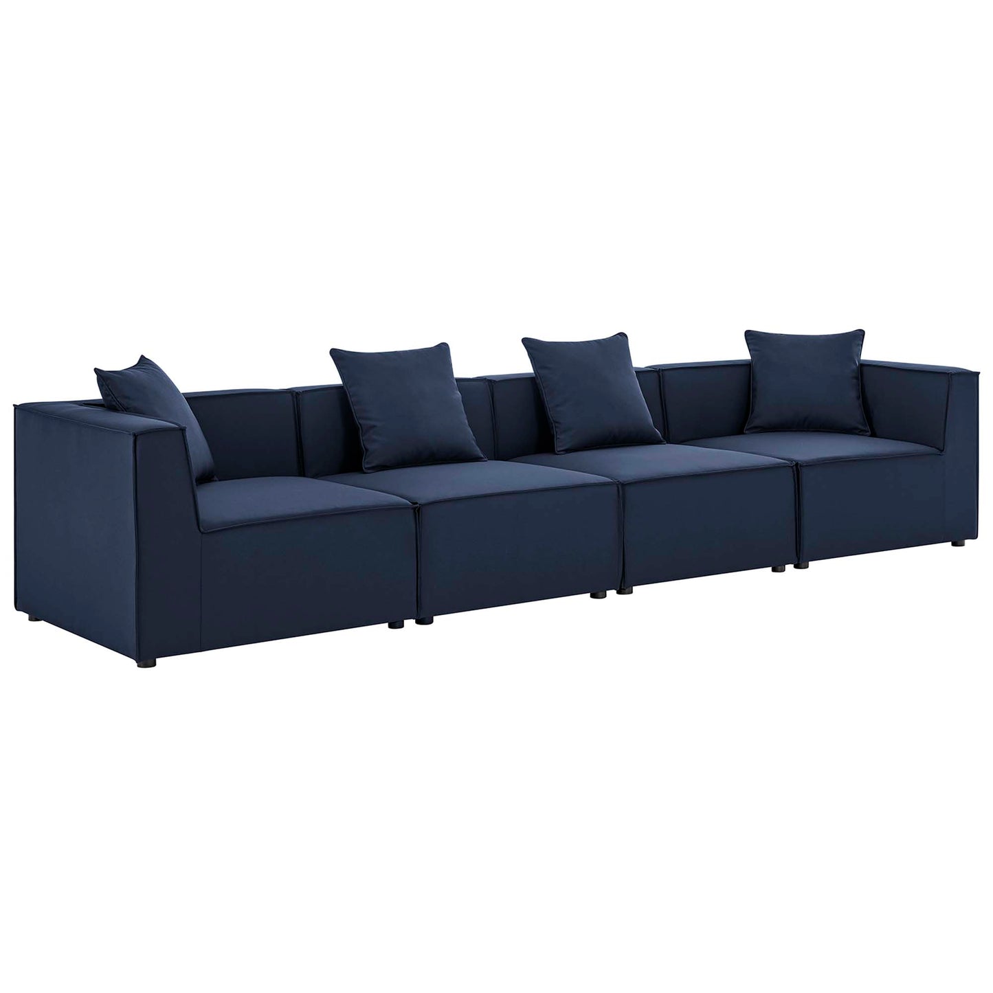 Saybrook 4-Piece Outdoor Patio Upholstered Sectional Sofa by Furniture For America