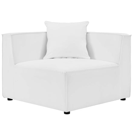 Saybrook 6-Piece Outdoor Patio Upholstered Sectional Sofa in White