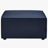 Heath 7-Piece Outdoor Patio Upholstered Sectional Sofa in Navy