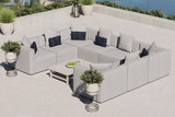 Heath 8-Piece Outdoor Patio Upholstered Sectional Sofa in Gray