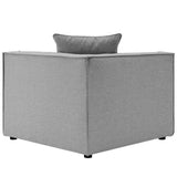 Heath 8-Piece Outdoor Patio Upholstered Sectional Sofa in Gray