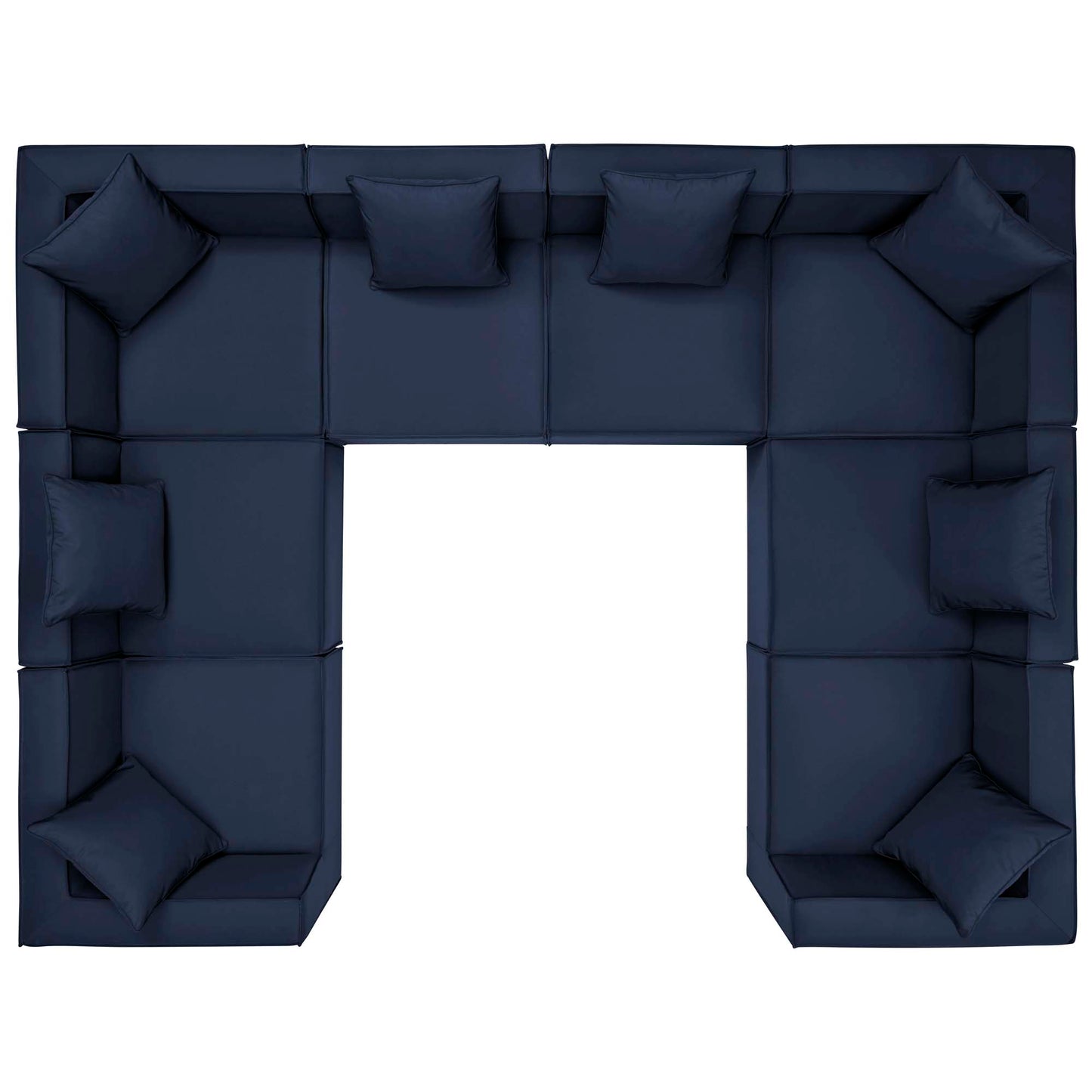 Saybrook 8-Piece Outdoor Patio Upholstered Sectional Sofa by Furniture For America