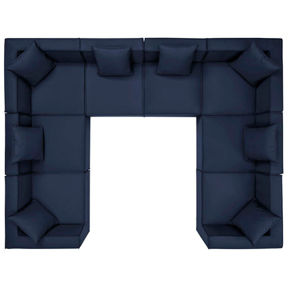 Saybrook 8-Piece Outdoor Patio Upholstered Sectional Sofa by Furniture For America