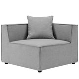 Heath 10-Piece Outdoor Patio Upholstered Sectional Sofa in Gray
