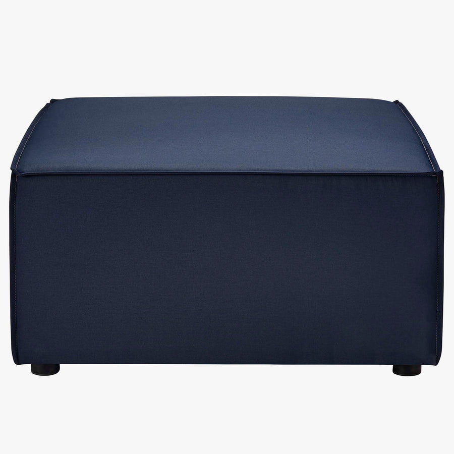 Heath 10-Piece Outdoor Patio Upholstered Sectional Sofa in Navy