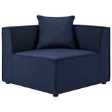 Heath 10-Piece Outdoor Patio Upholstered Sectional Sofa in Navy