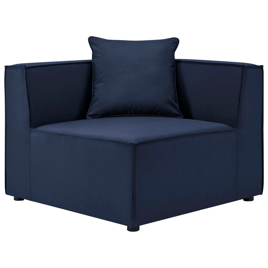Heath 10-Piece Outdoor Patio Upholstered Sectional Sofa in Navy