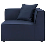 Heath 10-Piece Outdoor Patio Upholstered Sectional Sofa in Navy