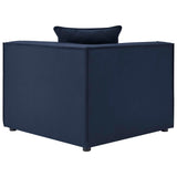 Heath 10-Piece Outdoor Patio Upholstered Sectional Sofa in Navy
