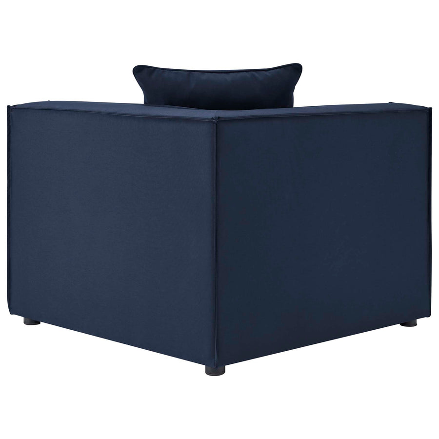 Heath 10-Piece Outdoor Patio Upholstered Sectional Sofa in Navy