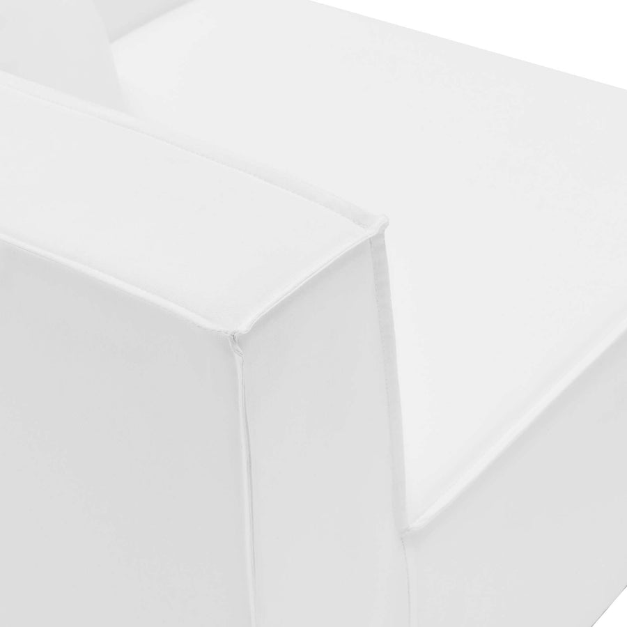Heath 10-Piece Outdoor Patio Upholstered Sectional Sofa in White