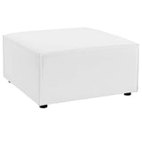 Heath 10-Piece Outdoor Patio Upholstered Sectional Sofa in White