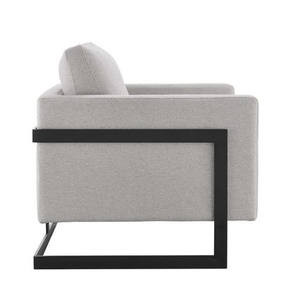 Posse Upholstered Fabric Accent Chair by Furniture For America
