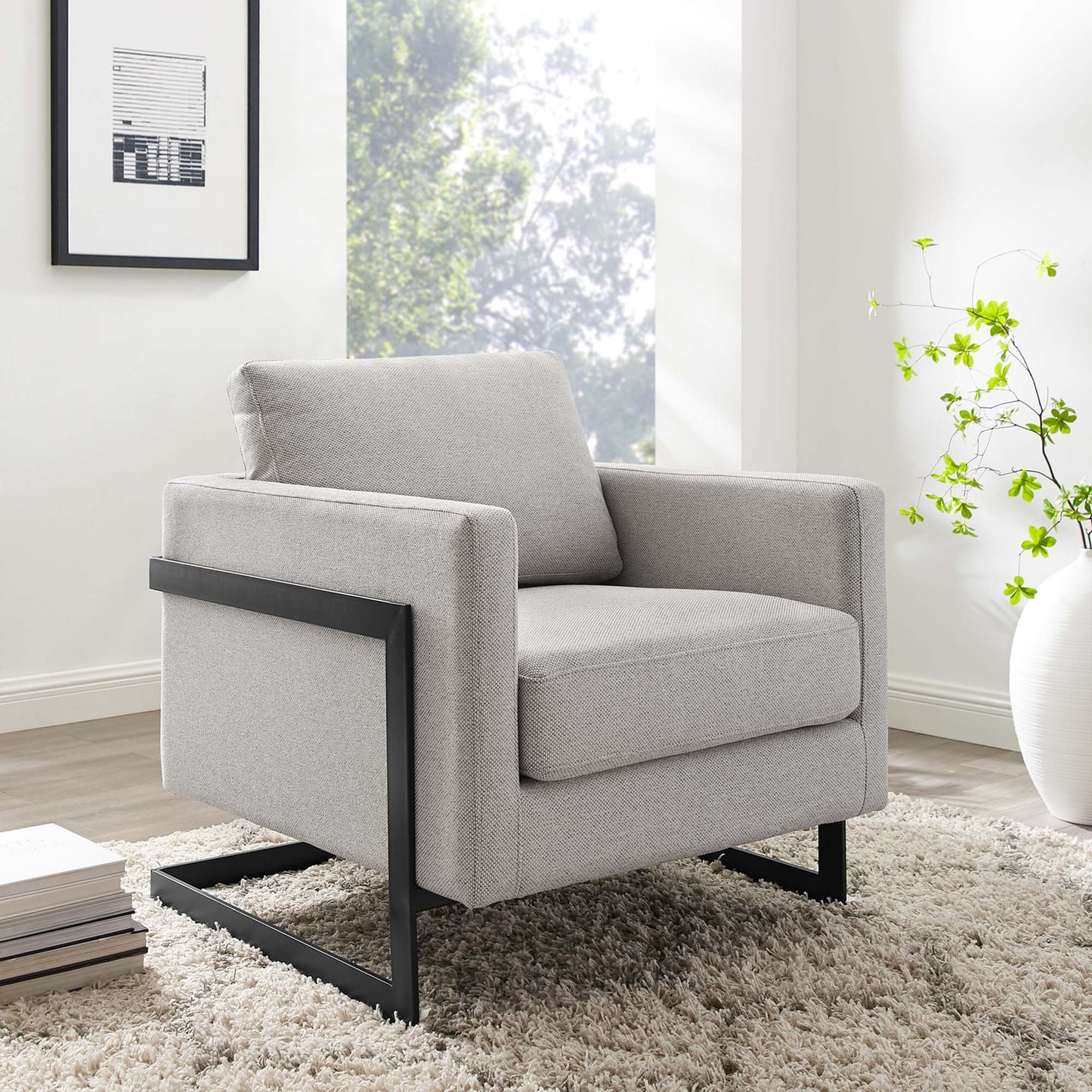 Posse Upholstered Fabric Accent Chair by Furniture For America