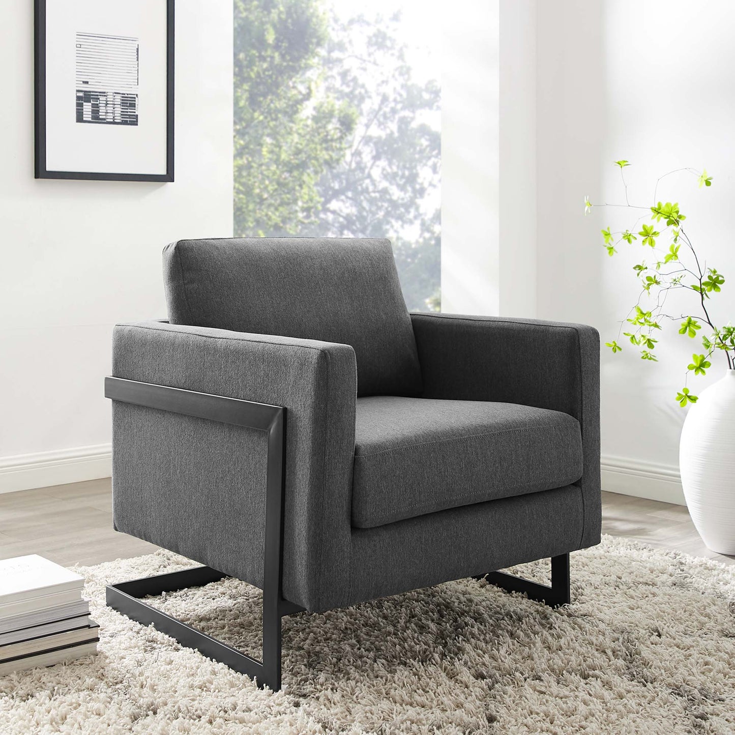 Posse Upholstered Fabric Accent Chair by Furniture For America