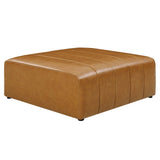 Reef Vegan Leather Ottoman in Tan