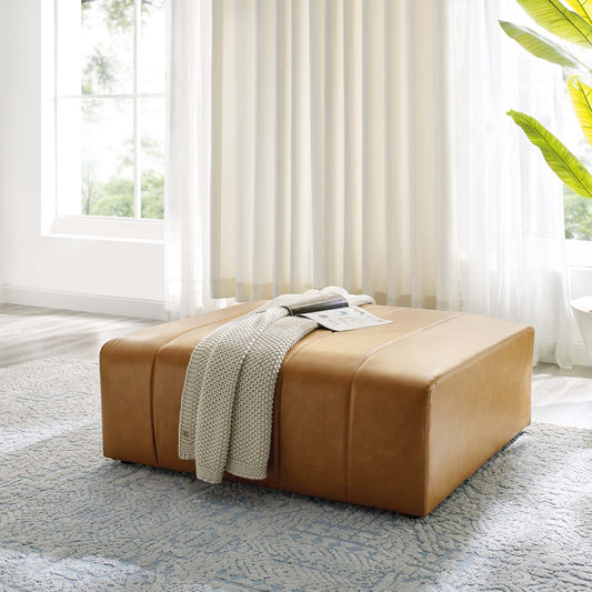 Bartlett Vegan Leather Ottoman by Furniture For America