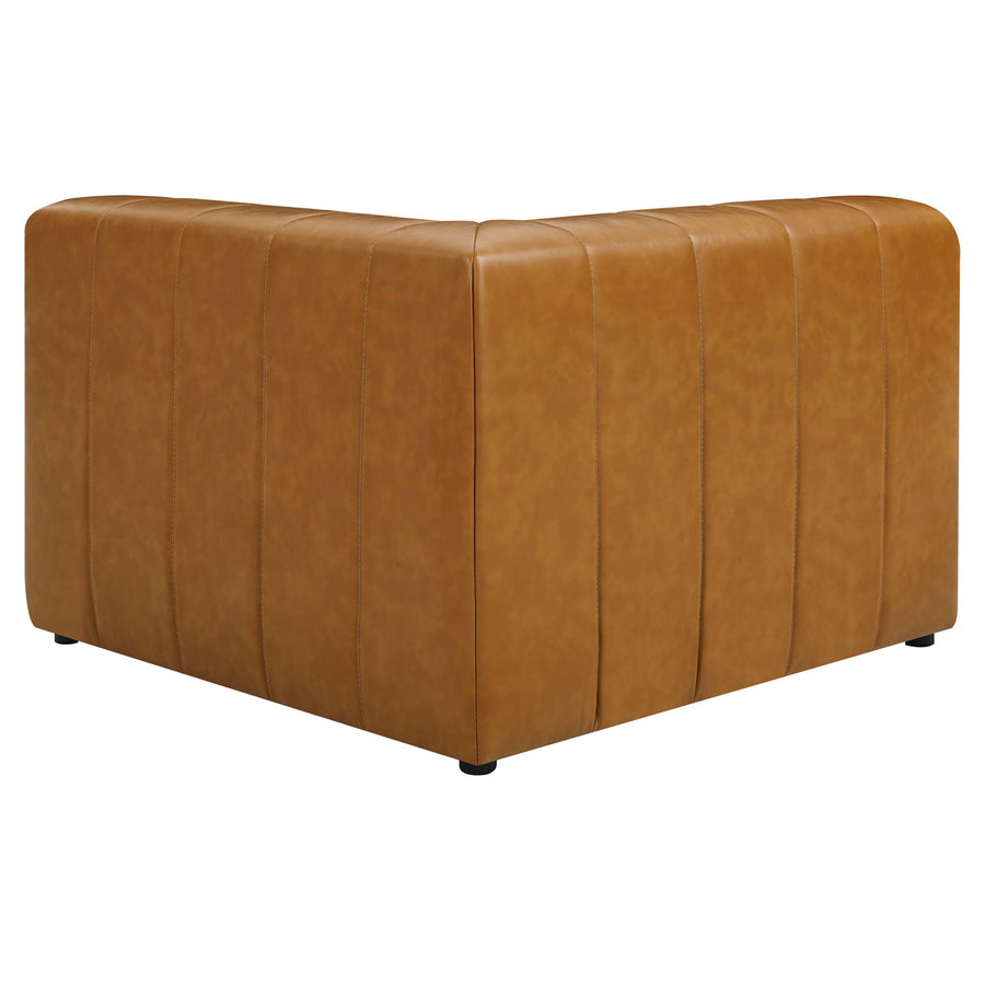 Reef Vegan Leather Corner Chair in Tan