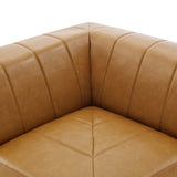 Reef Vegan Leather Corner Chair in Tan