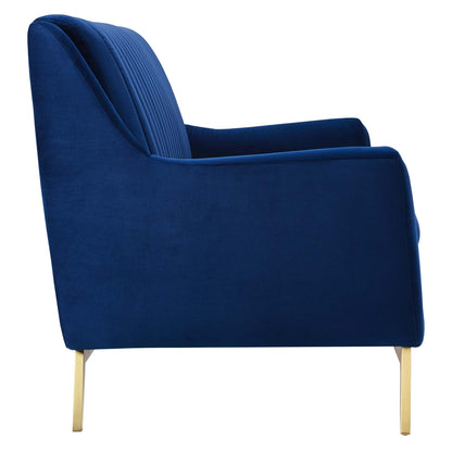 Winsome Channel Tufted Performance Velvet Sofa by Furniture for America