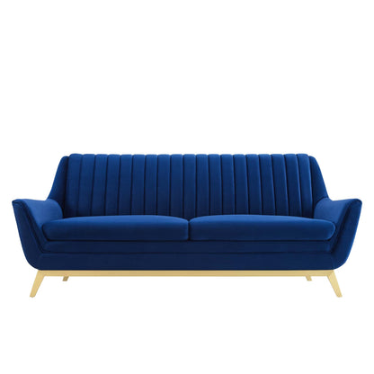 Winsome Channel Tufted Performance Velvet Sofa by Furniture for America