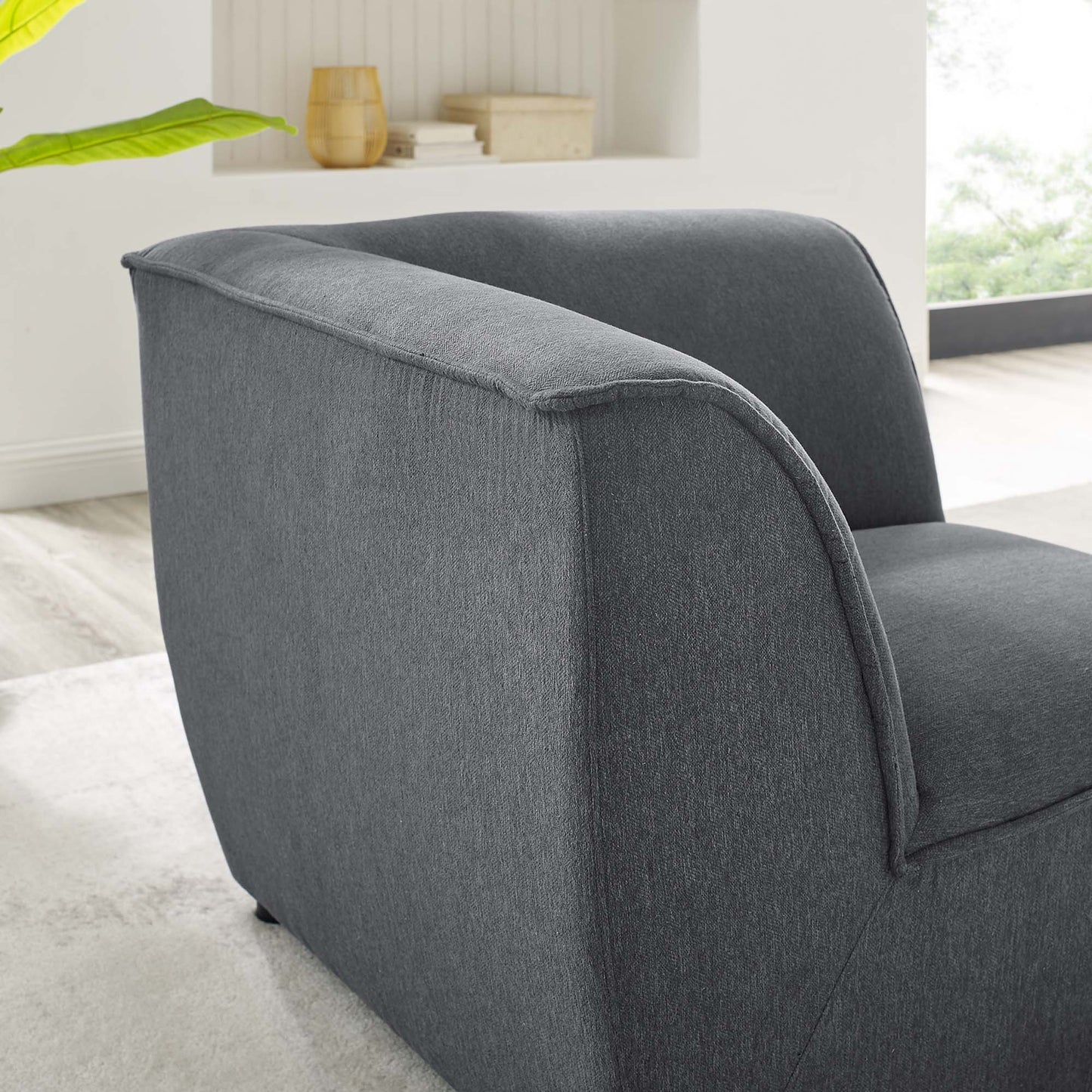 Comprise Corner Sectional Sofa Chair by Furniture for America