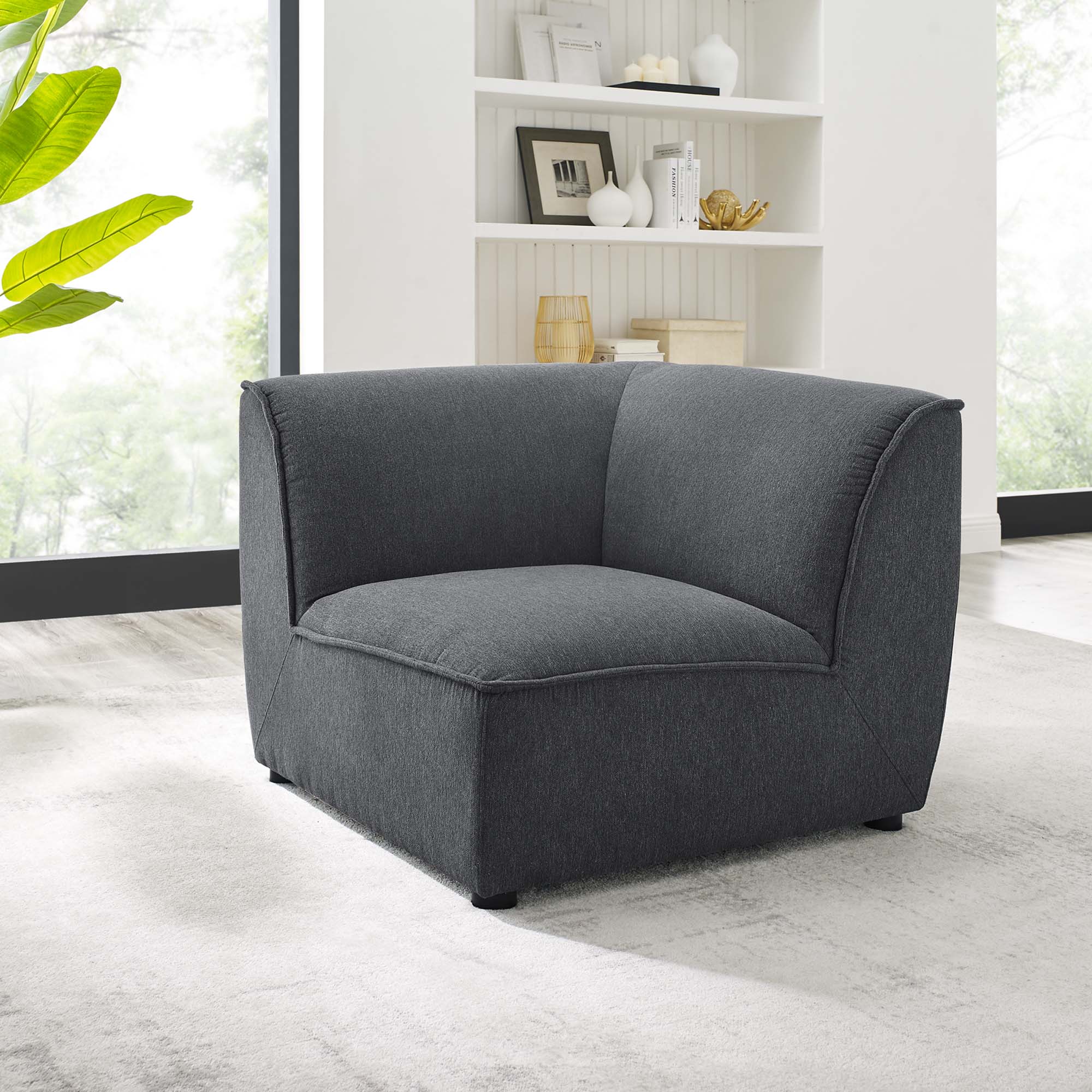 Comprise Corner Sectional Sofa Chair by Furniture for America