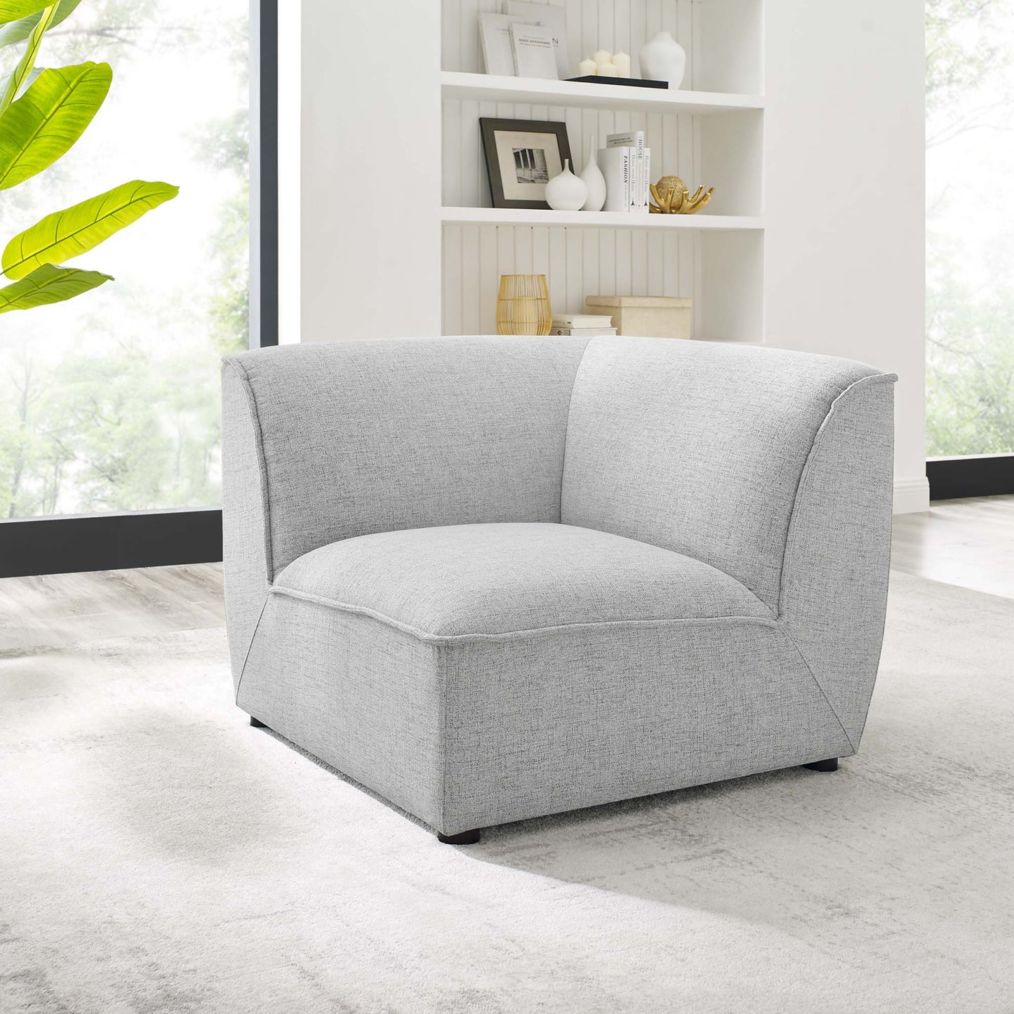 Comprise Corner Sectional Sofa Chair by Furniture for America