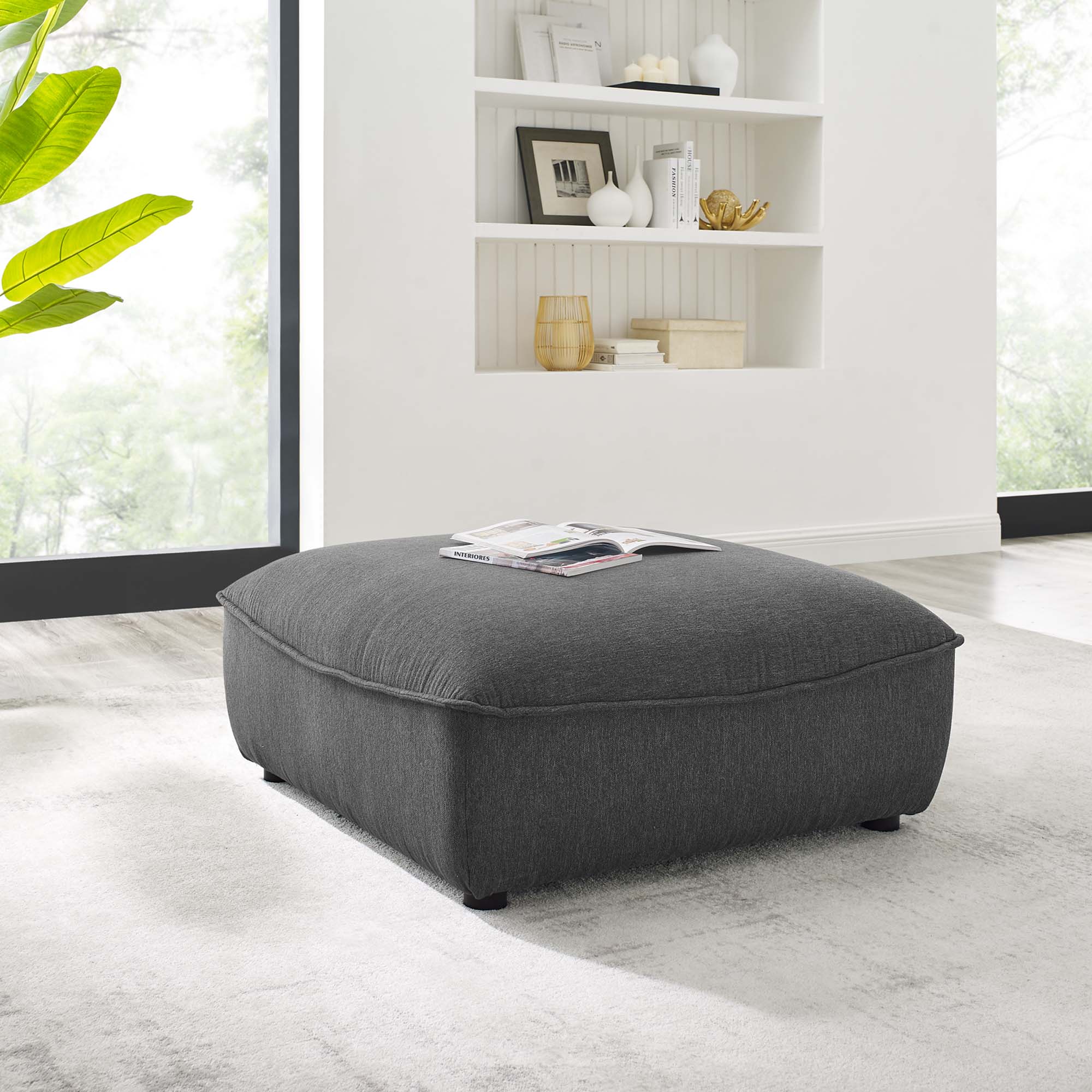 Comprise Sectional Sofa Ottoman by Furniture for America