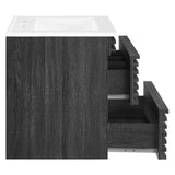 Vera 24" Wall-Mount Bathroom Vanity in Charcoal White
