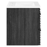 Vera 24" Wall-Mount Bathroom Vanity in Charcoal White