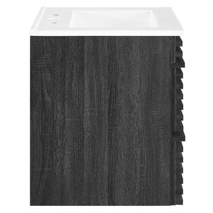 Render 24" Wall-Mount Bathroom Vanity by Furniture For America