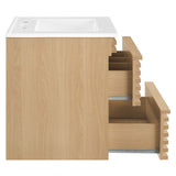 Vera 24" Wall-Mount Bathroom Vanity in Oak White