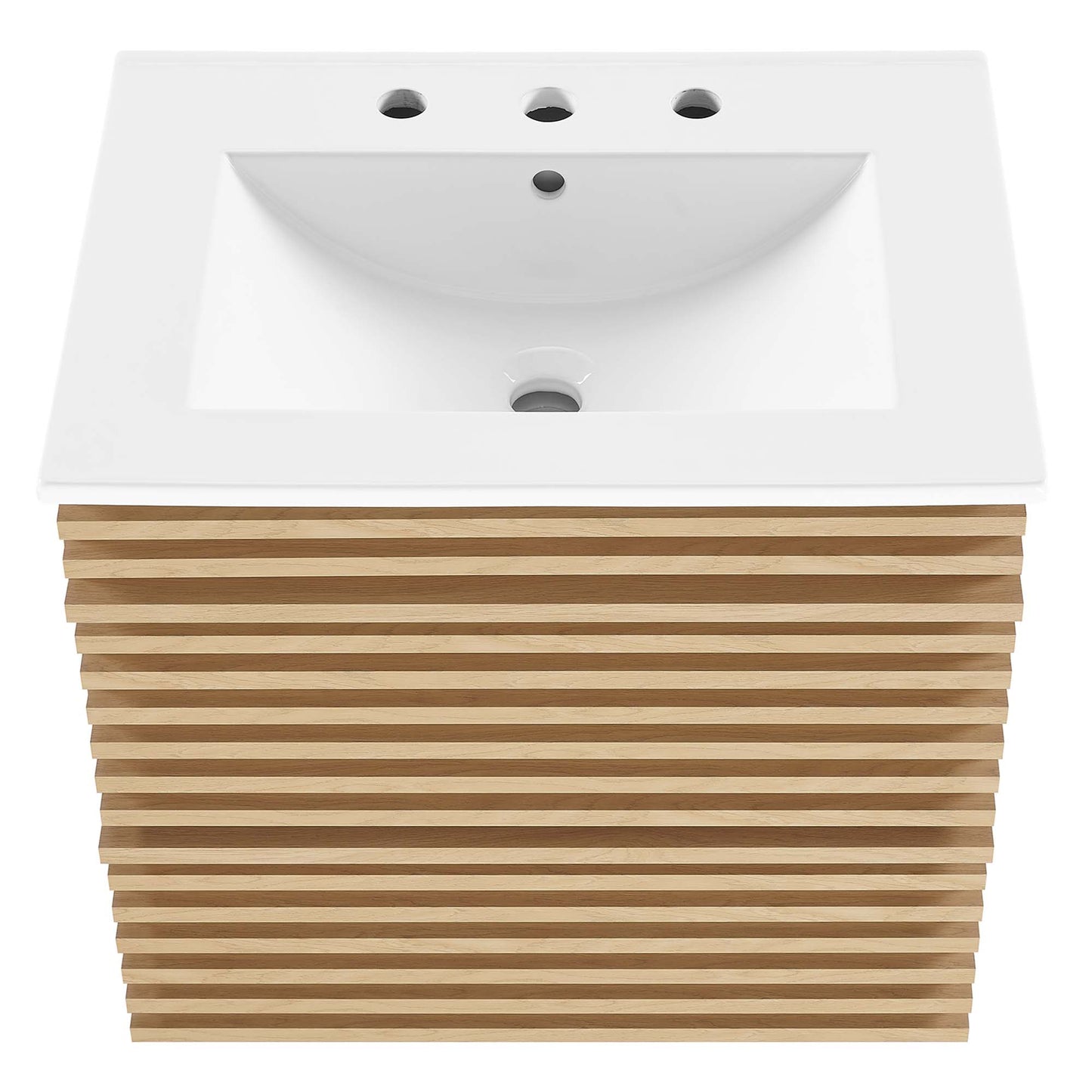 Render 24" Wall-Mount Bathroom Vanity by Furniture For America