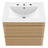 Vera 24" Wall-Mount Bathroom Vanity in Oak White