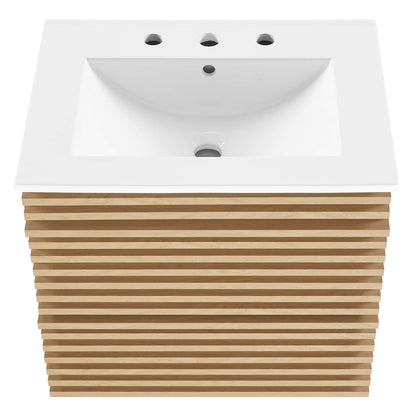 Render 24" Wall-Mount Bathroom Vanity by Furniture For America