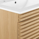 Vera 24" Wall-Mount Bathroom Vanity in Oak White