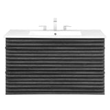 Vera 36" Wall-Mount Bathroom Vanity in Charcoal White