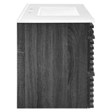 Vera 36" Wall-Mount Bathroom Vanity in Charcoal White