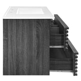 Vera 36" Wall-Mount Bathroom Vanity in Charcoal White