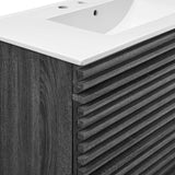 Vera 36" Wall-Mount Bathroom Vanity in Charcoal White