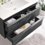 Vera 36" Wall-Mount Bathroom Vanity in Charcoal White