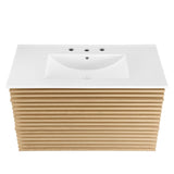 Vera 36" Wall-Mount Bathroom Vanity in Oak White