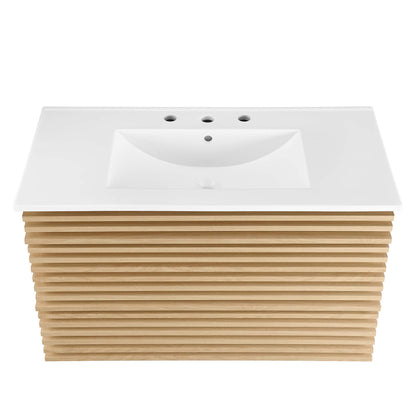 Render 36" Wall-Mount Bathroom Vanity by Furniture For America