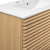 Vera 36" Wall-Mount Bathroom Vanity in Oak White