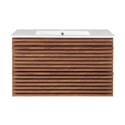 Render 36" Wall-Mount Bathroom Vanity by Furniture For America