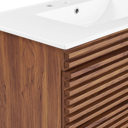 Render 36" Wall-Mount Bathroom Vanity by Furniture For America