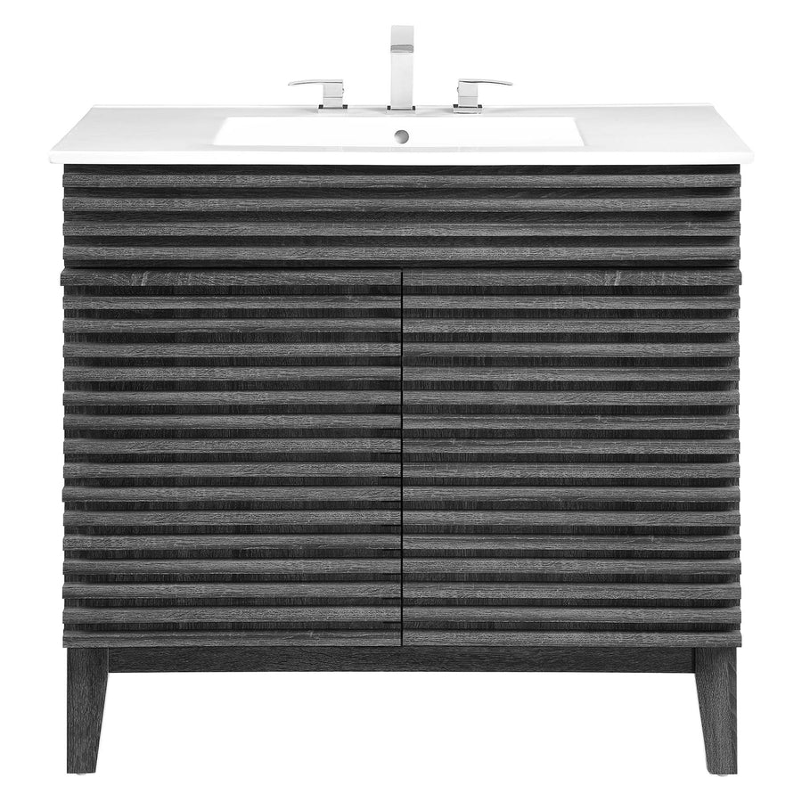 Vera 36" Bathroom Vanity in Charcoal White