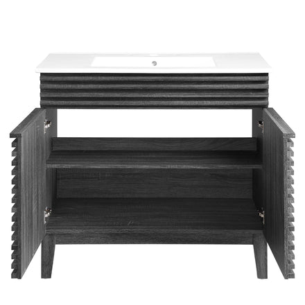 Render 36" Bathroom Vanity in Charcoal White